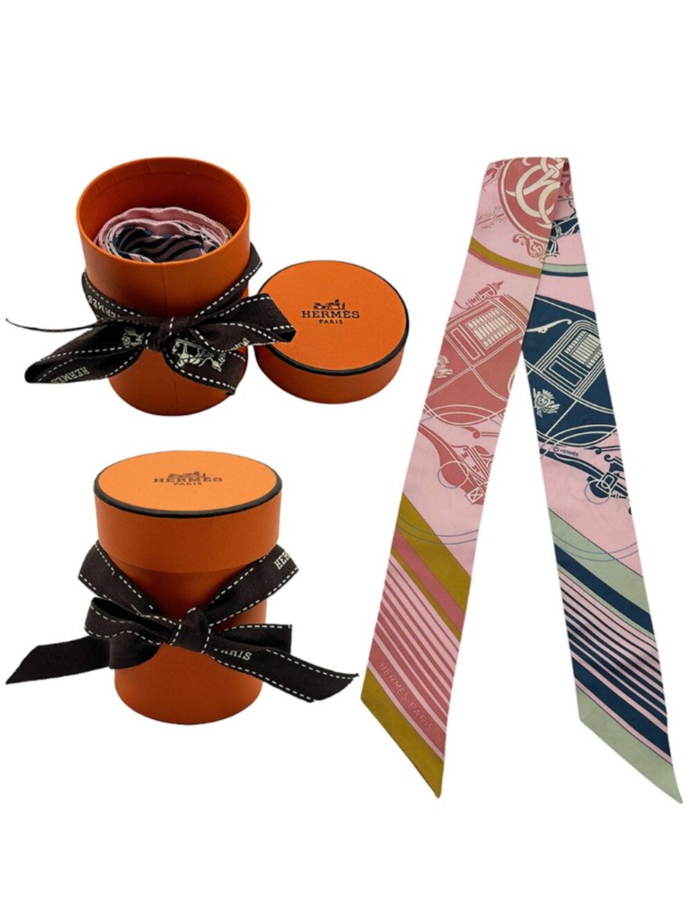 Hermès Ex-Libris Silk Scarf 100% Silk